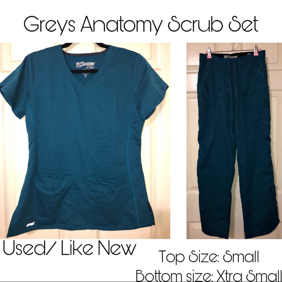 Greys Anatomy Scrub Set Top Small Bottoms XS - Picture 1 of 7